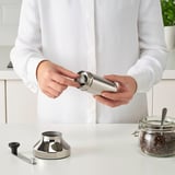 METALLISK Coffee grinder, stainless steel, 18 cm