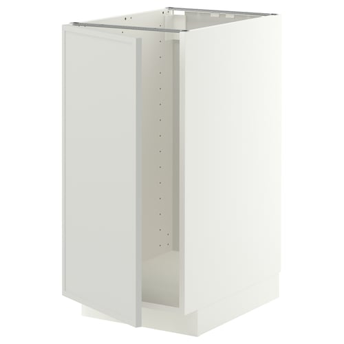 METOD Base cab f sink/waste sorting, white/Aspudden light grey, 40x60x80 cm