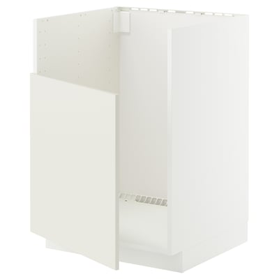 METOD Base cab f TALLSJÖN sink, white/Veddinge white, 60x60x80 cm
