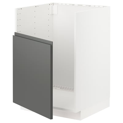 METOD Base cab f TALLSJÖN sink, white/Voxtorp dark grey, 60x60x80 cm