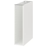 White METOD kitchen cabinet, rectangular, perforated back, sturdy frame & melamine foil.
