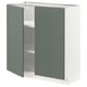 METOD Base cabinet with shelves/2 doors, white/Bodarp grey-green, 80x37x80 cm