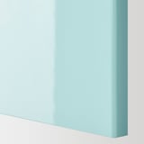 METOD Base cabinet with shelves/2 doors, white Järsta/high-gloss light turquoise, 80x60x80 cm