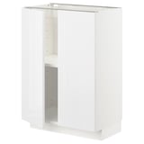 METOD Base cabinet with shelves/2 doors, white/Ringhult white, 60x37x80 cm