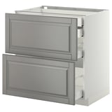 METOD Base cb 2 frnts/2 low/1 md/1 hi drw, white Maximera/Bodbyn grey, 80x60x80 cm