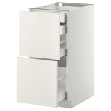 METOD Base cb 2 frnts/2 low/1 md/1 hi drw, white Maximera/Veddinge white, 40x60x80 cm
