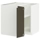 METOD Corner base cabinet with shelf, white/Havstorp brown-beige, 88x88x80 cm