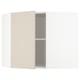 METOD Corner wall cabinet with shelves, white/Havstorp beige, 68x37x60 cm