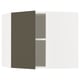 METOD Corner wall cabinet with shelves, white/Havstorp brown-beige, 68x37x60 cm