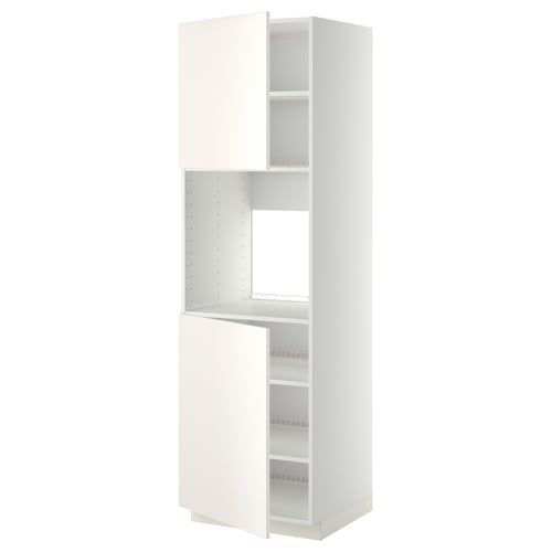 White METOD kitchen cabinet, sleek and modern, with adjustable shelves and bottom door.