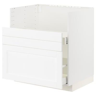 METOD / MAXIMERA Base cab f TALLSJÖN sink, white Enköping/white wood effect, 80x60 cm