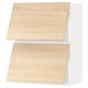 METOD Wall cab horizo 2 doors w push-open, white/Askersund light ash effect, 60x37x80 cm
