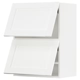METOD Wall cab horizo 2 doors w push-open, white Enköping/white wood effect, 60x37x80 cm