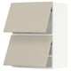 METOD Wall cab horizo 2 doors w push-open, white/Havstorp beige, 60x37x80 cm