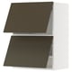 METOD Wall cab horizo 2 doors w push-open, white/Havstorp brown-beige, 60x37x80 cm