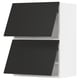 METOD Wall cab horizo 2 doors w push-open, white/Nickebo matt anthracite, 60x37x80 cm