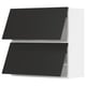 METOD Wall cab horizo 2 doors w push-open, white/Nickebo matt anthracite, 80x37x80 cm