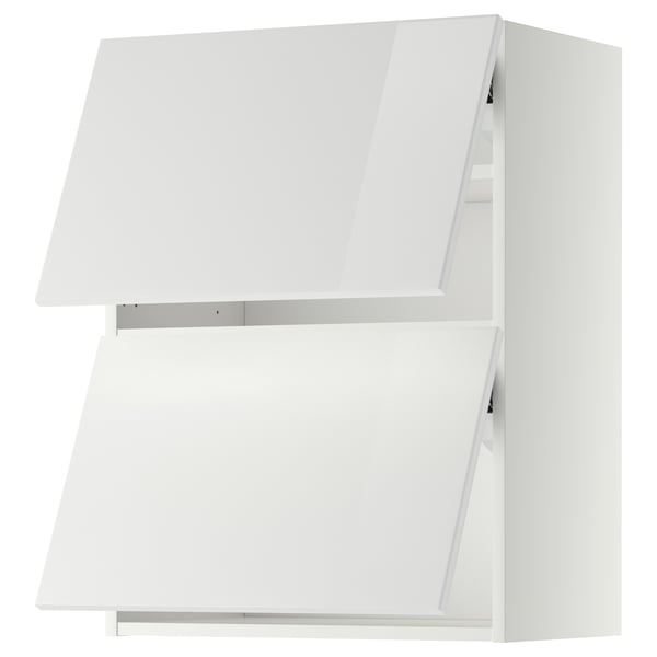 METOD Wall cab horizo 2 doors w push-open, white/Ringhult white, 60x37x80 cm
