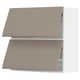 METOD Wall cab horizo 2 doors w push-open, white/Upplöv matt dark beige, 80x37x80 cm