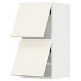 METOD Wall cab horizo 2 doors w push-open, white/Vallstena white, 40x37x80 cm