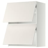 METOD Wall cab horizo 2 doors w push-open, white/Veddinge white, 60x37x80 cm