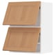 METOD Wall cab horizo 2 doors w push-open, white/Vedhamn oak, 60x37x80 cm