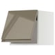 METOD Wall cabinet horizontal w push-open, white/Voxtorp high-gloss dark grey-brown, 40x37x40 cm
