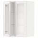 METOD Wall cabinet w shelves/2 glass drs, white/Hejsta white clear glass, 60x37x80 cm