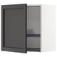 METOD Wall cabinet with dish drainer, white/Lerhyttan black stained, 60x37x60 cm