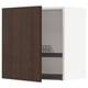 METOD Wall cabinet with dish drainer, white/Sinarp brown, 60x37x60 cm