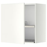 METOD Wall cabinet with dish drainer, white/Veddinge white, 60x37x60 cm