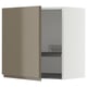 METOD Wall cabinet with dish drainer, white/Voxtorp high-gloss dark grey-brown, 60x37x60 cm