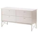 MUSKEN Chest of 4 drawers, white, 118x65 cm