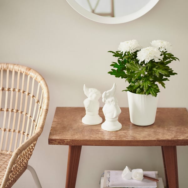 NEJKON Plant pot, white, 12 cm