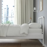 NESTTUN Bed frame, white/Luröy, 90x200 cm
