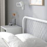 NESTTUN Bed frame, white/Luröy, 90x200 cm