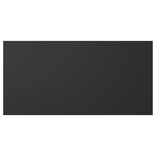 Black square panel, part of IKEAs NICKEBO series, made from recycled materials for eco-friendly decor.