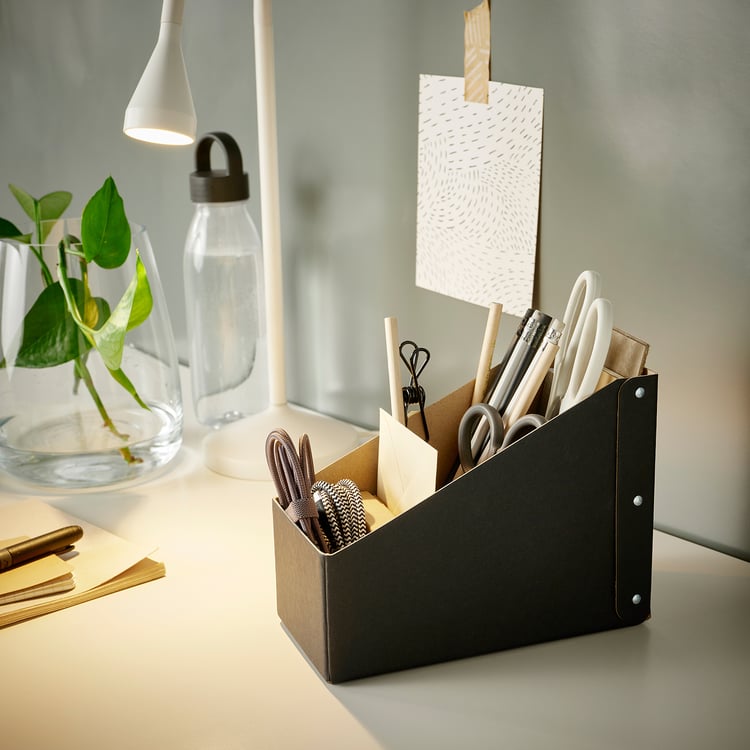 NIMM Desk organiser, black, 10x15 cm - IKEA