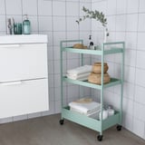 NISSAFORS Trolley, pale green, 50.5x30x83 cm