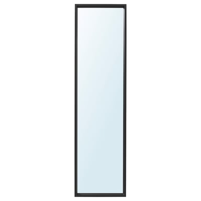 NISSEDAL Mirror, black, 40x150 cm