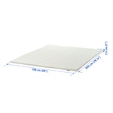 NOPAKTE Mattress pad, white, 150x200 cm
