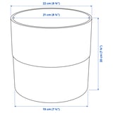 NYPON Plant pot, in/outdoor grey, 19 cm