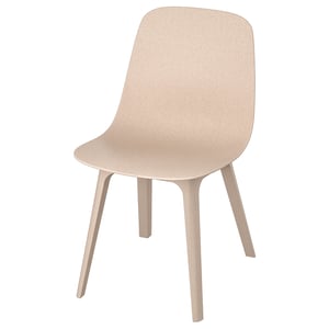 Beige ODGER chair with wood-plastic composite, sleek & comfortable.