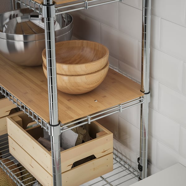 OMAR 2 shelf sections, bamboo, 197x36x181 cm IKEA Malaysia