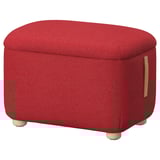 OSKARSHAMN Footstool with storage, Tonerud red
