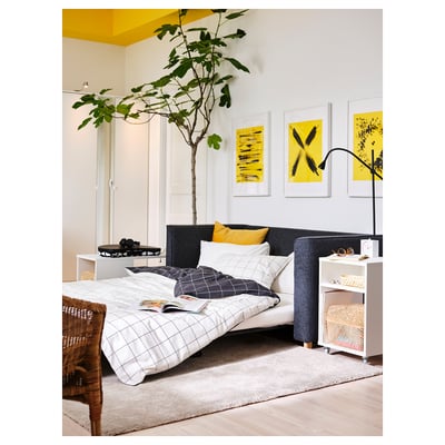 PÄRUP 2-seat sofa-bed, Gunnared dark grey