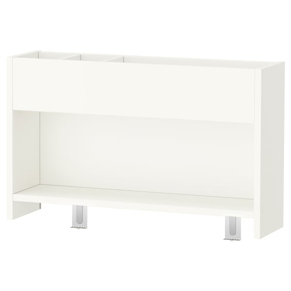 PÅHL Desk with add-on unit, white/blue, 128x58 cm
