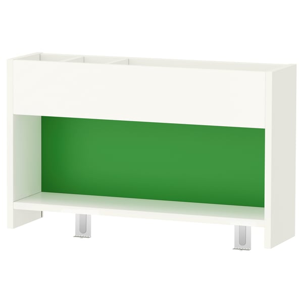 PÅHL Desk with add-on unit, white/blue, 128x58 cm