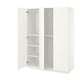 Option: PAX / BERGSBO Wardrobe combination, white/white, 150x60x201 cm