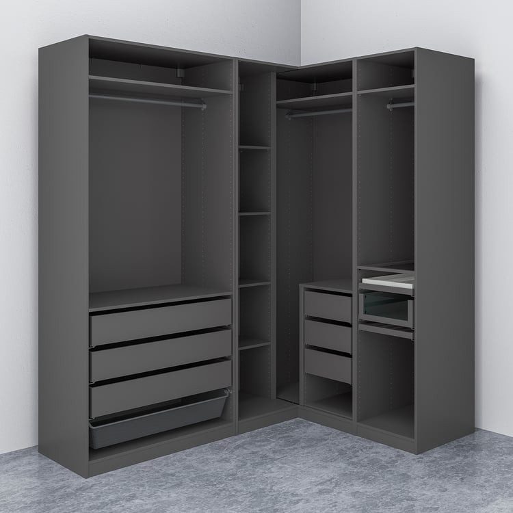 PAX Corner wardrobe dark grey IKEA Malaysia